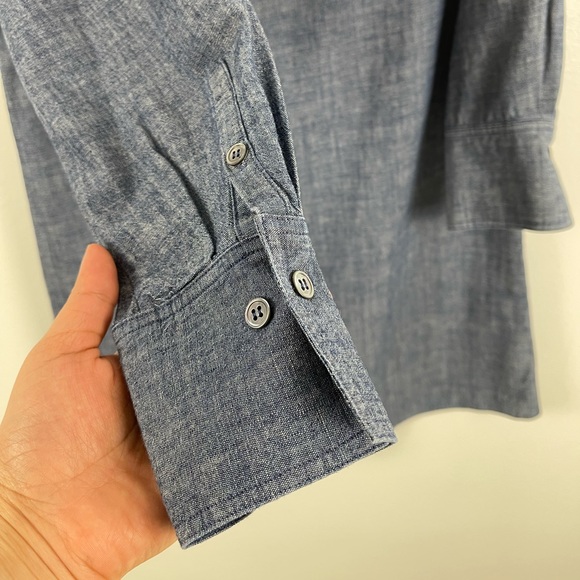 Theory Ulrika B Chambray One Shoulder Mini Dress/ Tunic Size 2 - Picture 4 of 9